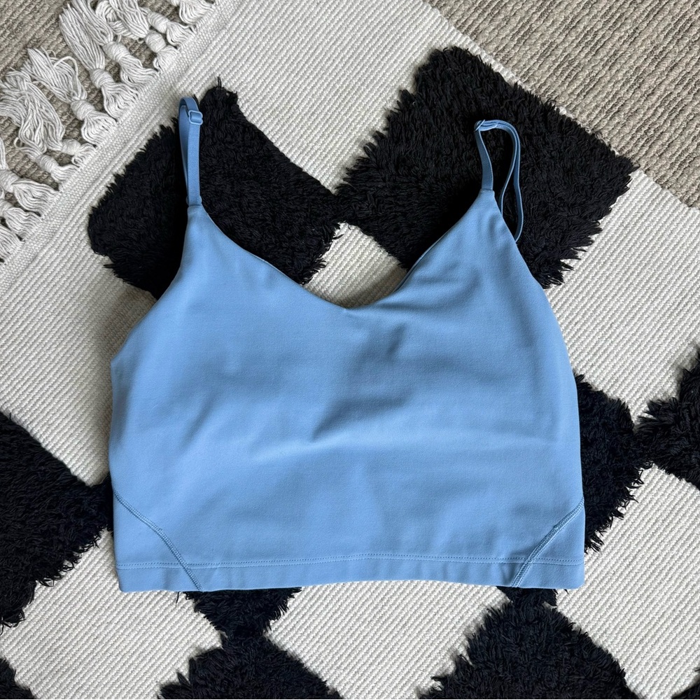 lululemon athletica Light Blue Cropped Tank Top